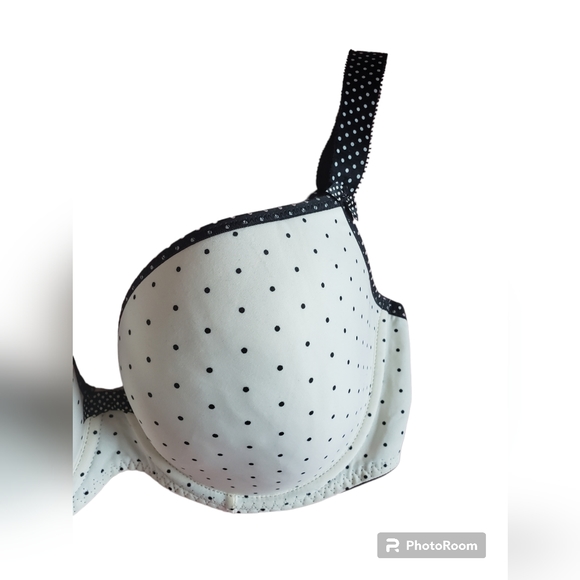 Freya Intimates & Sleepwear Polka-Dot Design in Black and White EUC 32G - Picture 2 of 14